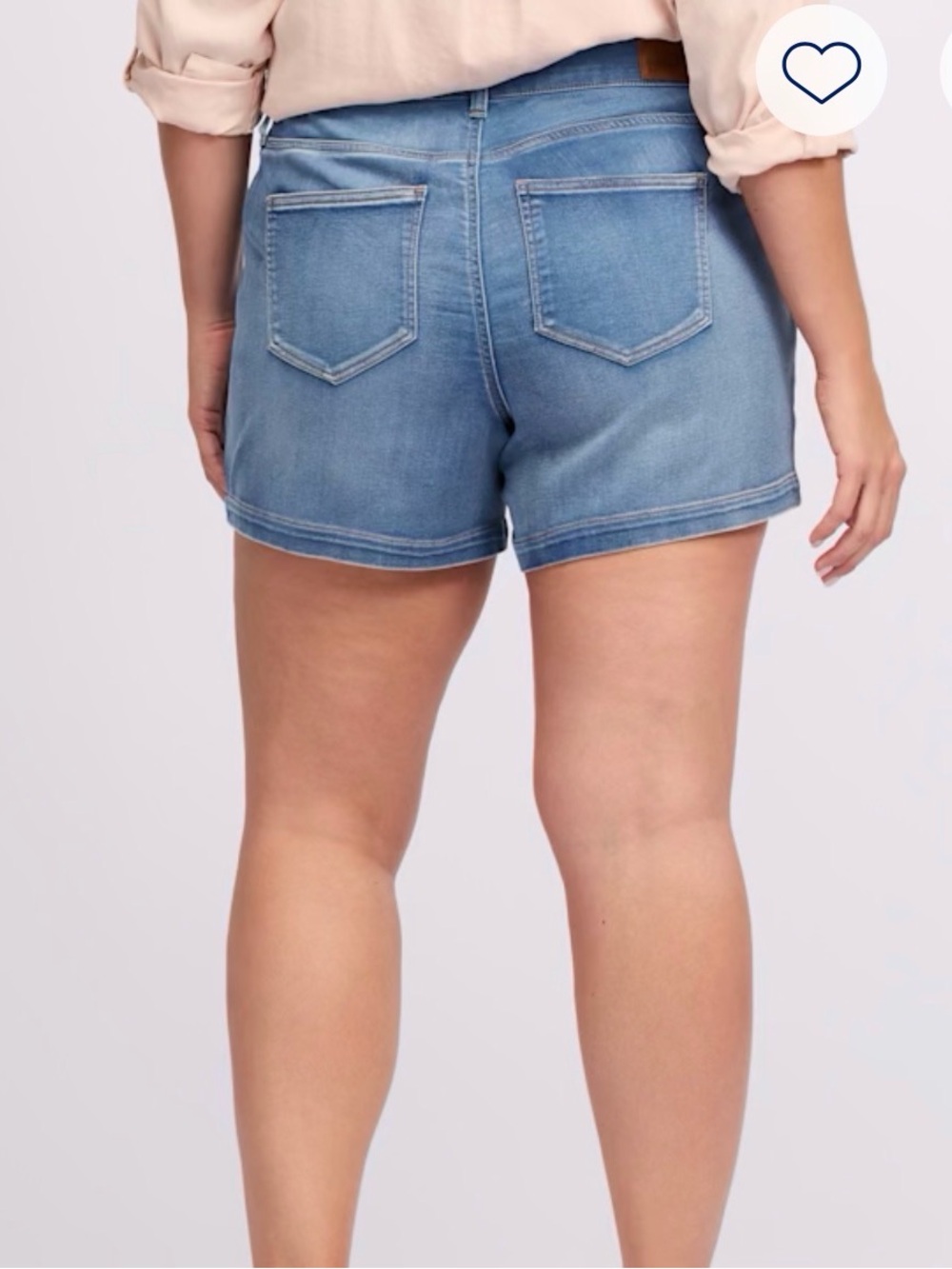 Market & Spruce Light Blue High-Rise Denim Shorts